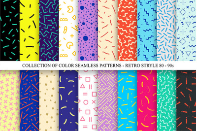 Colorful creative seamless patterns