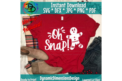 Oh Snap, Gingerbread Svg, Christmas Svg, Gingerbread Girl Svg, Gingerb