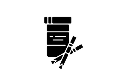 Lab test strips black glyph icon