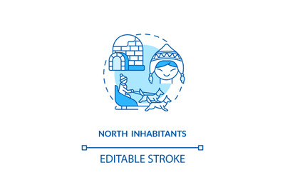 North inhabitants concept icon