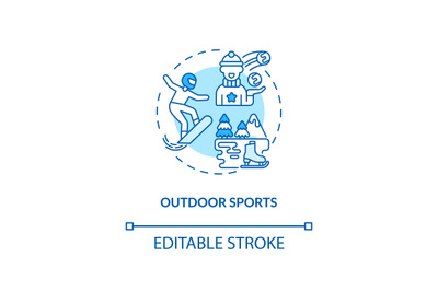 Outdoor sports concept icon