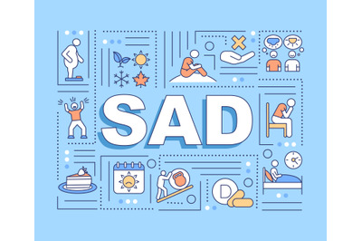 Sad word concepts banner