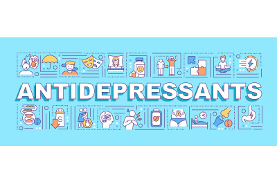 Antidepressants concepts banner