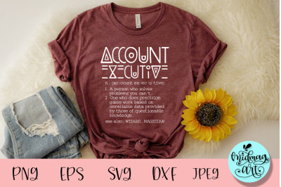 Account excecutive definition svg, occupation svg