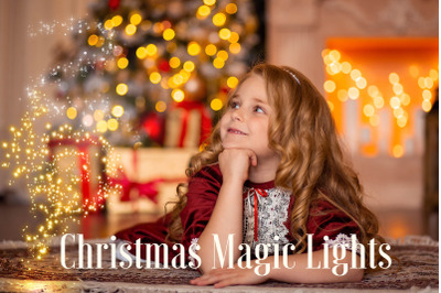 Christmas magic lights overlay