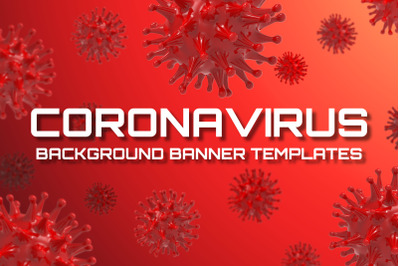Coronavirus Background Banner Templates Set