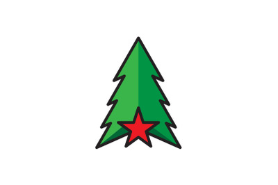 Star In Tree Christmas Icon