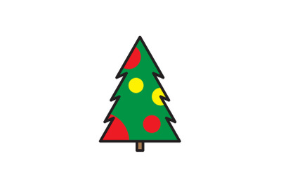 Polka Dot Tree Christmas Icon