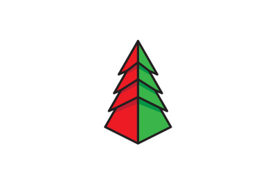 Two Sides Tree Christmas Icon