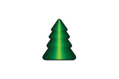 Gradient Pine Tree Christmas Icon