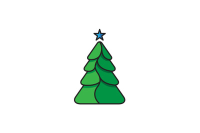 Melted Tree Christmas Icon