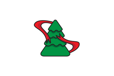 Tied Pine Christmas Icon