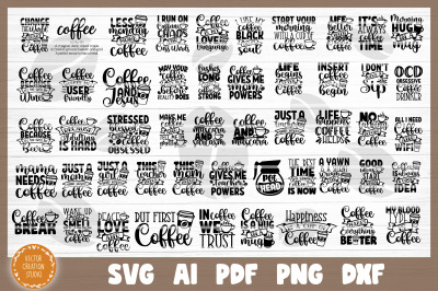 Coffee SVG Bundle Cut File