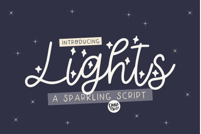 LIGHTS a Sparkling Font