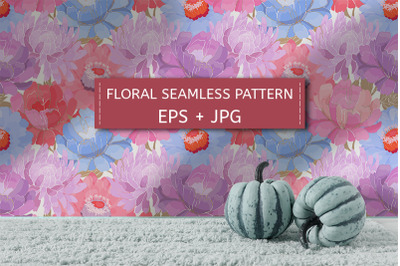 Gentle floral seamless pattern