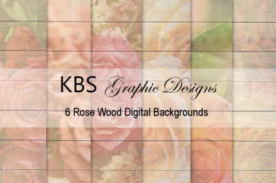 Rose Wood Digital Backgrounds