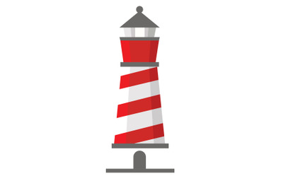 Lighthouse Beach Vector Illustration