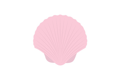 Clam Beach Vector Illustration