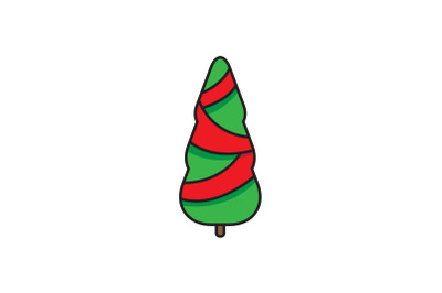 Twisted Cypress Tree Christmas Icon