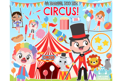 Circus Clipart - Lime and Kiwi Designs