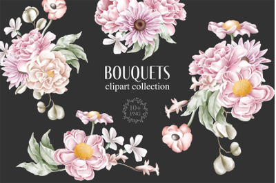 Bouquets clipart collection