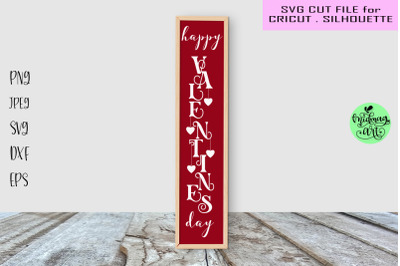 Happy valentines day porch sign svg, valentine sign svg