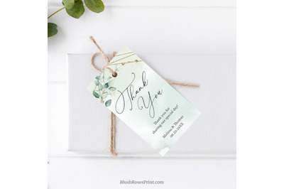 ANYS - Wedding Gift Tag Editable Instant Download Greenery DIY Digital