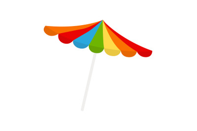 Umbrella Beach Vector Illustration