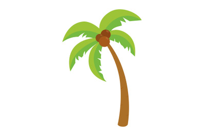 Coconut Tree Beach Vector Illustration