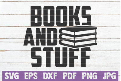 Books And Stuff SVG Cut File