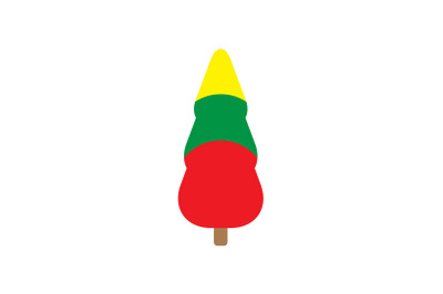 Three Color Tree Christmas Icon