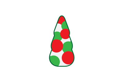 Polka Dot Pattern Pine Christmas Icon