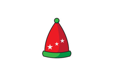 Three Star Santa Hat Christmas Icon