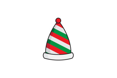 Stripes Santa Hat Christmas Icon