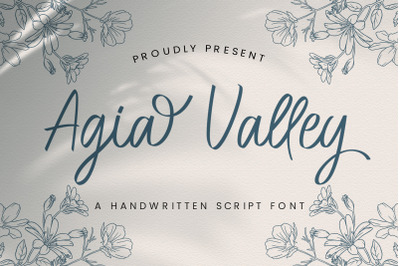 Agia Valley - Handwritten Font