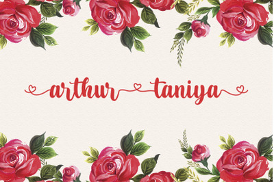 Arthur Taniya - Lovely Calligraphy Font