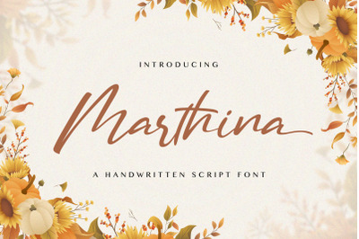 Marthina - Handwritten Font