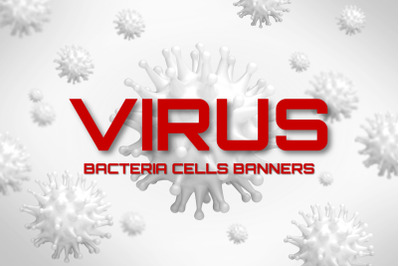 Virus Bacteria Cells Set