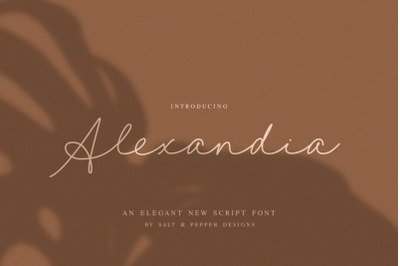 Alexandia Script Font (Elegant Fonts, Script Fonts)