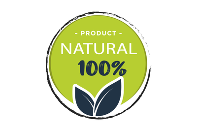 Natural product green label for farm food sticker