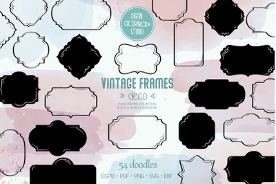 Vintage Frames Deco | Decorative Border | Retro Labels
