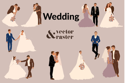 Abstract wedding clipart