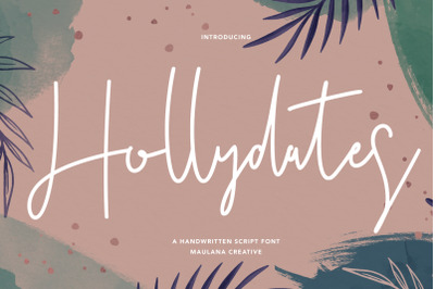 Hollydates Handwritten Script Font