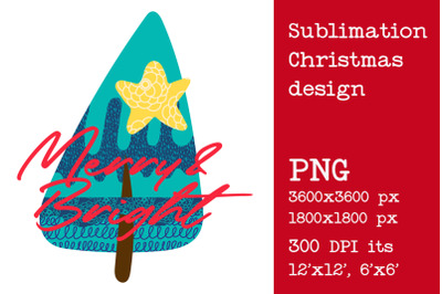 Sublimation Christmas tree design.