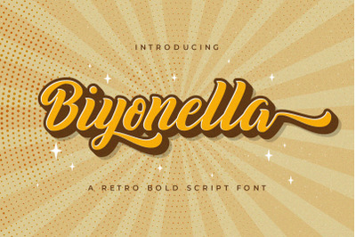 Biyonella - Retro Bold Script Font