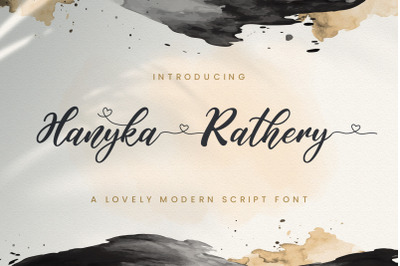 Hanyka Rathery - Lovely Script Font