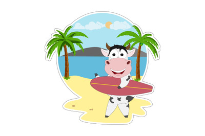 cow on the beach