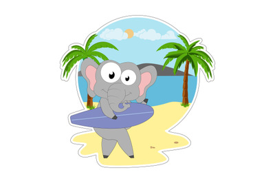 elephant on the beach