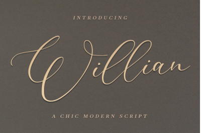 Willian - a chic modern script