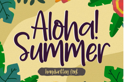Aloha Summer | Handwritten Font